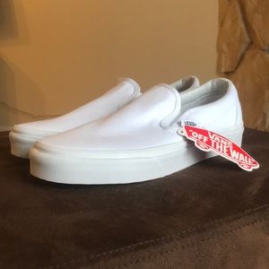True White Classic Slip Ons
